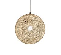 YANZHAOA Lámpara Colgante Simple para Sala De Estar, Lámpara De Bola De Cáñamo De Ratán para Dormitorio, Accesorio De Iluminación De Techo para Decoración De Habitación Infantil, para Restaurante