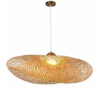YANZHAOA Luces Colgantes Chinas Iluminación Personalizada del Hogar Retro De Bambú Lámpara Colgante Tejida A Mano E26 Lámparas para El Hogar De Ratán De Mimbre Silent Wind Country para Sala