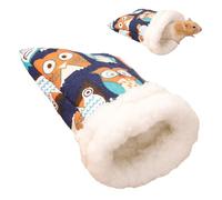 yanzisura Bunny Bed - Saco de cama de felpa de invierno para animales pequeños, saco acolchado para mascotas, para hámster, conejo, guinea, jerbo, hurón, ardilla, erizo, chinchilla