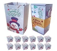 yanzisura Cajas de Navidad envueltas, hucha de chocolate con rebote de Navidad, suministros de fiesta para galletas de boda, niños, celebración, joyería para el hogar, propuesta de mujeres