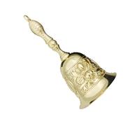 yanzisura Campana de Cena, Campanas Vintage - Campana de cabecera con Relieve Vintage | Timbre de Mano de latón Ruidoso de Lujo estético para la Escuela, Iglesia, Bodas, hoteles, Timbre de Cocina