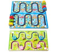 yanzisura Juguetes De Laberinto Numérico para Niños,Juego De Mesa con Laberinto Y Coches De Madera - Juguetes Educativos Interactivos para Aprender A Contar En La Etapa Preescolar para Niños Y Niñas