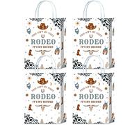 YanZonic This Ain't My First Rodeo Its My Second Birthday Decoraciones Boy - 16 bolsas de fiesta de vaquero, My Second Rodeo Party, Cowboy Goodie Candy Party Bags para ocasiones informales