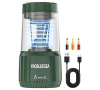 YAOBLUESEA Sacapuntas Eléctrico USB Recargable Profesional Con Depósito Grande, Automático Manos Libres Para Lápices Ajustables de 6 a 8 mm (Verde)