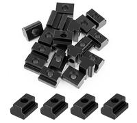 Yaocom 20 tuercas M6 con ranura en T, ranura de mesa con acabado de óxido negro, grado 8.8, ancho de ranura 8 mm, profundidad 5.84 mm, para mesas de máquinas herramienta