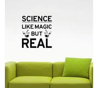 YAODANGM La ciencia es como la magia, pero es real. (Pegatinas de pared de introducción, investigación sobre el aprendizaje de la química, arte inspirador, decoración del aula)