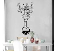 YAODANGM Pegatinas de pared con forma de bombilla de laboratorio creativas para laboratorios, aulas, escuelas, dormitorios, decoración del hogar y arte mural artístico.