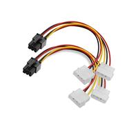 YAODHAOD 2 adaptadores de cable de alimentación Molex a PCI-E de 6 pines, cable adaptador de alimentación Molex LP4, para disco duro, SSD, DVD RW, disco duro, varios extremos, incluyendo cable de
