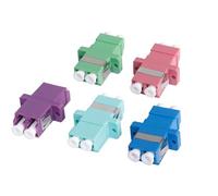 YAODHAOD Acoplador de cable de fibra óptica, 5 PCS LC dúplex adaptador único modo 5 colores Conector convertidor dúplex para OM3 / OM4