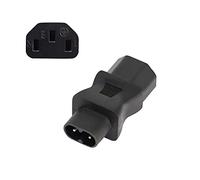 YAODHAOD Adaptador de Cable de alimentación IEC320 C13 a C8,C13 Enchufe Hembra de 3 Clavijas a C8 Adaptador de Enchufe convertidor Macho de 2 Clavijas, AC 10A 250V(IEC 320 C13 zu C8)