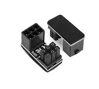 YAODHAOD ATX - Adaptador de corriente en U de 6 pines, ángulo de 180 grados para computadoras de escritorio, tarjeta gráfica, paquete de 2 (6 pines A)