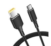 YAODHAOD Cable de carga USB C a Slim Tip para portátil, 100 W, 20 V, 5 A, PD, USB tipo C, entrada macho al cargador cuadrado, compatible con Lenovo ThinkPad X1 Carbon T470s T460s T450 T450s 1,8 m/5,9