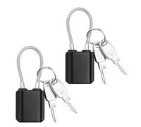 YAODHAOD Cerraduras de equipaje con llaves, cerraduras de cable de tamaño mini con llaves para cerraduras de maleta de viaje, candado para cerradura de casillero, maleta, equipaje de mano, mochila