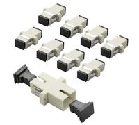 YAODHAOD SC APC Adaptador de fibra óptica/acoplador, 10 unidades, adaptador de fibra óptica SC-SC APC, APC Simplex monomodo/multimodo, conexiones fiables para redes de alto rendimiento (Simplex