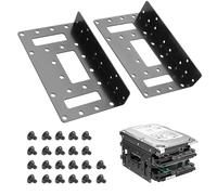 YAODHAOD Soporte de montaje de metal SSD, adaptador de disco duro interno de 2.5 a 3.5 pulgadas (2 unidades)