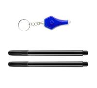 YAOGUI 2 bolígrafos de tinta invisible con llavero de luz LED, bolígrafo de mensajes secretos para niños, cumpleaños, Halloween, Navidad, suministros invisibles para galletas