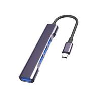 YAOGUI Adaptador USB 4 en 1, adaptador USB C a 3 USB 2.0 + 1 adaptador USB 3.0, extensor USB, estación de acoplamiento para teclados de PC
