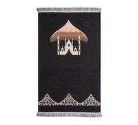 YAOGUI Alfombra de oración árabe con borlas, alfombra de oración musulmana, manta de peregrinaciones para el hogar, alfombra de rodillas lavable