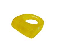 YAOGUI Anillos de resina geométrica de moda, accesorio de moda para mujeres y hombres con múltiples colores de adición de polígonos, talla única, como se describe, como se describe