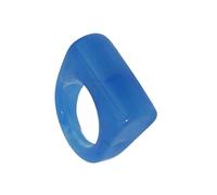 YAOGUI Anillos de resina geométrica de moda, accesorio de moda para mujeres y hombres con múltiples colores de adición de polígonos, talla única, como se describe, como se describe