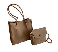 YAOGUI Bolso de hombro para mujer, de gran capacidad, color sólido, con pequeña bolsa cruzada, versátil y a la moda, gran capacidad, Khaki, One Size