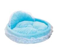 YAOGUI Cama de princesa con volantes para mascotas, gatito, cachorro, boda, cojín desmontable para perros y gatos, cama cálida para perros y gatos