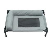 YAOGUI Cama elevada para perros resistente a las mordidas, cuna de refrigeración para exteriores con marco de acero, red transpirable, lavable, para perros pequeños a medianos, cama resistente a las