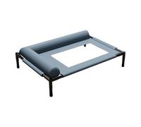YAOGUI Cama elevada para perros resistente a las mordidas, cuna de refrigeración para exteriores con marco de acero, red transpirable, lavable, para perros pequeños a medianos, cama resistente a las