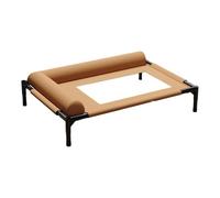 YAOGUI Cama elevada para perros resistente a las mordidas, cuna de refrigeración para exteriores con marco de acero, red transpirable, lavable, para perros pequeños a medianos, cama resistente a las
