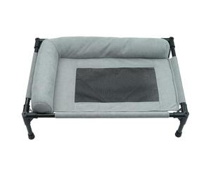 YAOGUI Cama elevada para perros resistente a las mordidas, cuna de refrigeración para exteriores con marco de acero, red transpirable, lavable, para perros pequeños a medianos, cama resistente a las