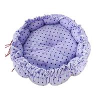 YAOGUI Cama redonda para perro, casa de invierno, diseño de cordón, alfombrilla para mascotas para gatitos, cachorros, suministros para casa de perro exterior e interior