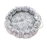 YAOGUI Cama redonda para perro, casa de invierno, diseño de cordón, alfombrilla para mascotas para gatitos, cachorros, suministros para casa de perro exterior e interior