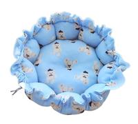 YAOGUI Cama redonda para perro, casa de invierno, diseño de cordón, alfombrilla para mascotas para gatitos, cachorros, suministros para casa de perro exterior e interior