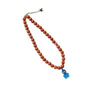 YAOGUI Collar con colgante de animales de cristal con cuentas de cerámica artística, cadena ajustable, accesorio hecho a mano para trajes casuales o formales. Cadena para el cuello, talla única, como