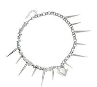 YAOGUI Collar con colgante de corazón irregular de moda que simboliza estilos únicos y emociones genuinas para mujeres de moda, uso diario, colgante de amor personalizado