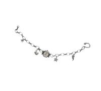 YAOGUI Collar con colgante de reloj unisex artístico y resistente, construcción de aleación, cadena de clavícula, vintage, joyería atrevida inspirada en Steampunk, blanco, talla única