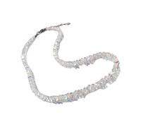 YAOGUI Collar de cristal multifacético, deslumbrante, versátil, elegante, accesorio para cualquier ocasión, collar de cristal resistente a la moda, A, como se describe, como se describe