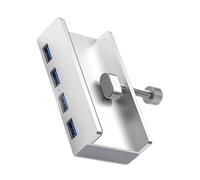 YAOGUI Concentrador de abrazadera de aleación de aluminio Tipo C Adaptador divisor USB 5Gbps Velocidad de transmisión rápida para teclados