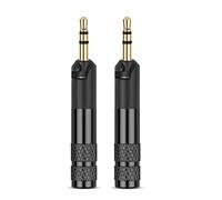 YAOGUI Conector auxiliar de soldadura estéreo chapado en oro de 2,5 mm para auriculares HD558, HD518, HD598, 2 unidades