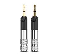 YAOGUI Conector auxiliar de soldadura estéreo chapado en oro de 2,5 mm para auriculares HD558, HD518, HD598, 2 unidades