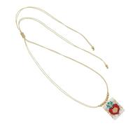 YAOGUI Delicado collar de cuentas con colgante en forma de corazón, joyería elegante con colgante de corona y corazón, talla única, como se describe, como se describe