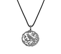 YAOGUI Elegante collar de colibrí galvanizado de oro de 18 quilates, cadena de acero inoxidable, collar con colgante de pájaro de amor, resistente a la oxidación, talla única, como se describe, como