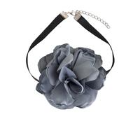 YAOGUI Gargantilla floral de moda, exquisita artesanía, cadena con colgante para el cuello de niña, accesorio de joyería para mujer, collar de flores
