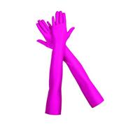 YAOGUI Guantes de manga para mujer, hasta el codo, tela elástica, temática de los años 20, eventos nocturnos, a la moda, guantes multicolor para fiestas, Rosa morado., Talla única