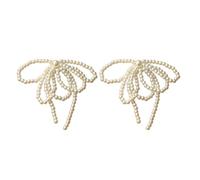 YAOGUI Hebilla de zapato con lazo dulce con clip de perla, flor alta