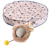 YAOGUI Hide And Seeks - Juguete interactivo para gatos con alfombrillas de juego desmontables, seguras no óxicas para ejercicio y desarrollo de curiosidad, alfombrillas de juego interactivas