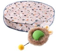 YAOGUI Hide And Seeks - Juguete interactivo para gatos con alfombrillas de juego desmontables, seguras no óxicas para ejercicio y desarrollo de curiosidad, alfombrillas de juego interactivas