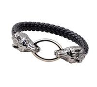 YAOGUI Joyería de cabeza de lobo de metal de moda, diseño portátil, accesorio resistente al aire libre para regalos, diseños de lobo