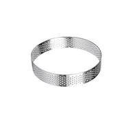 YAOGUI Molde circular de acero inoxidable perforado para tartas de frutas y mousse de cocina