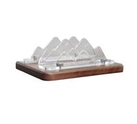 YAOGUI Soporte vertical de escritorio de nogales naturales, liberación rápida para 4 espacios de trabajo optimizados, soporte de madera para computadora con base de ABS